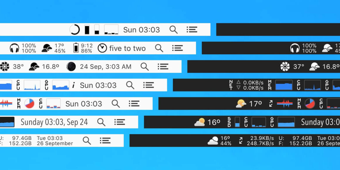 iStat Menus 超好用的菜单栏Mac温度CPU内存网络等监测工具