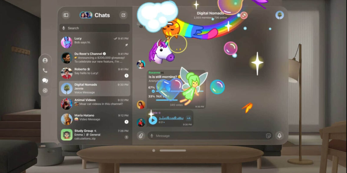 Telegram 演示 VisionOS 应用程序