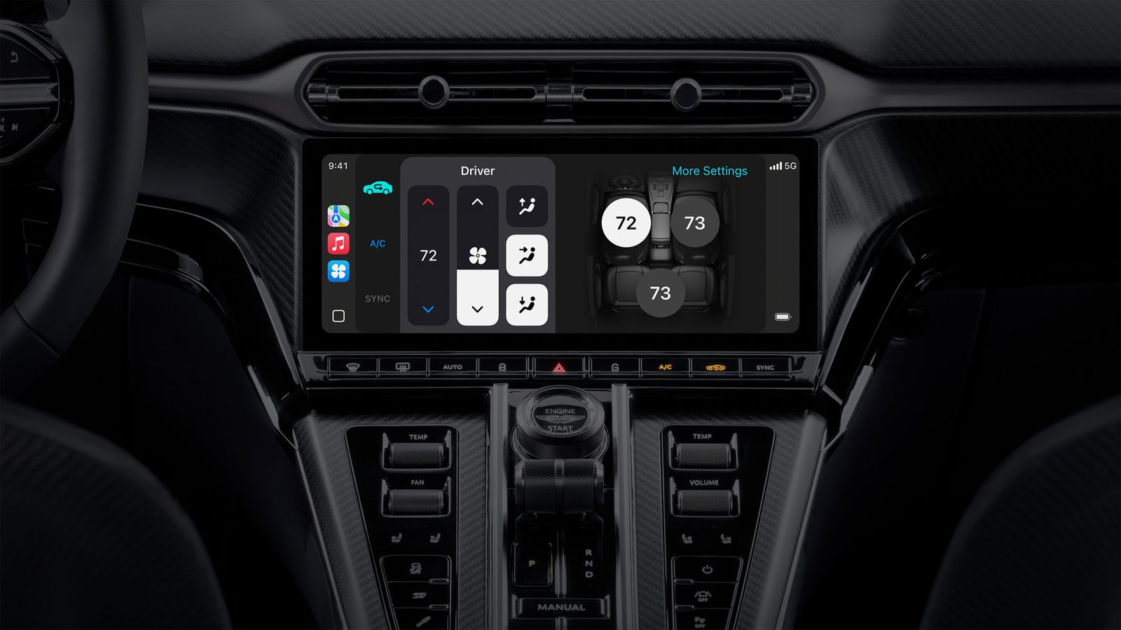 CarPlay Ultra Climate Controls