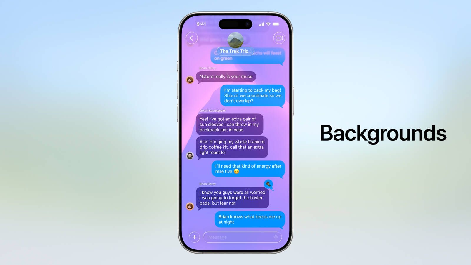 iOS 26 Messages Backgrounds
