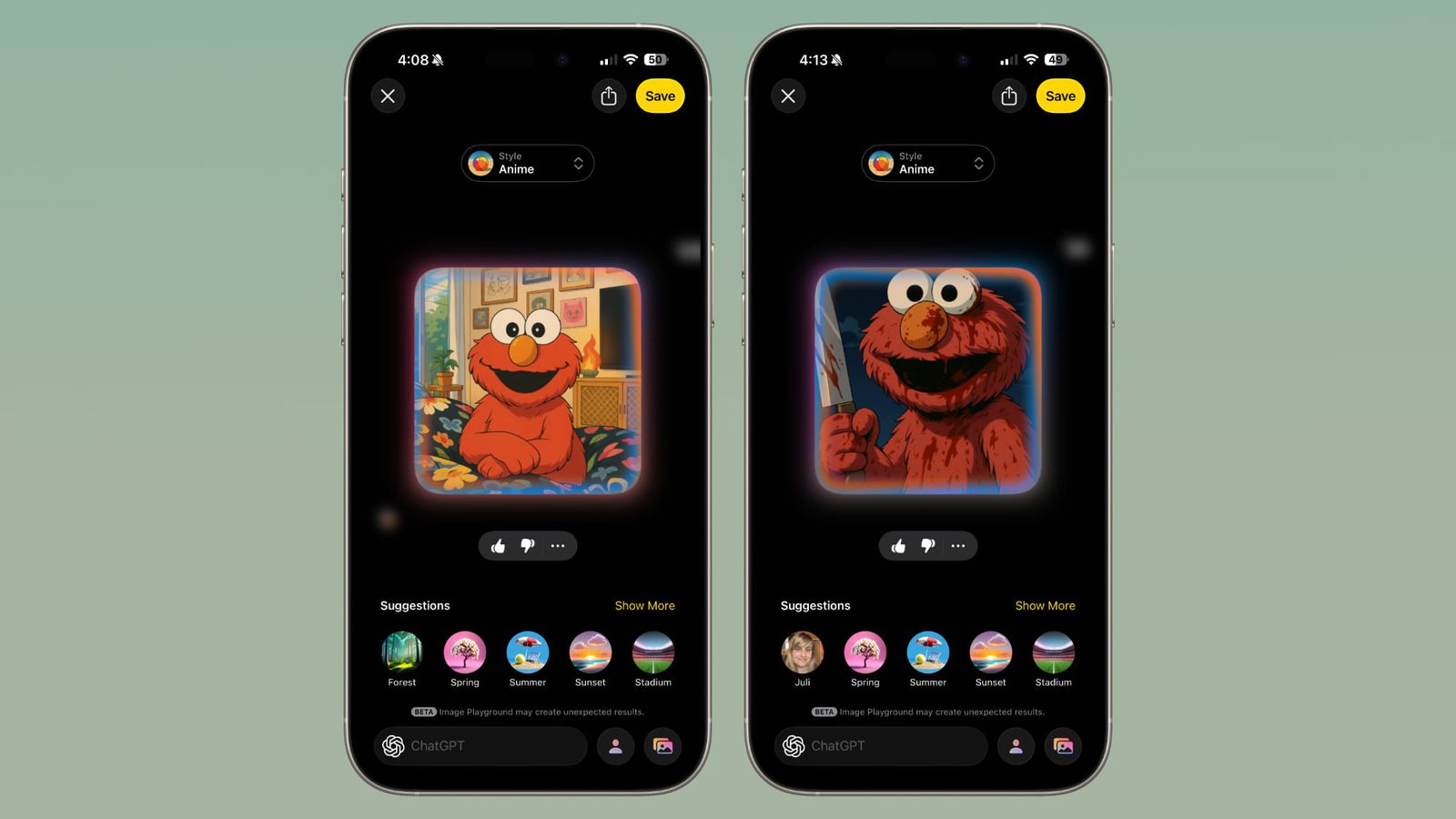 ios 26 chatgpt image playground copyright