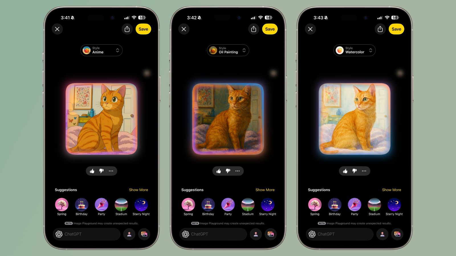 ios 26 image playground styles set 1